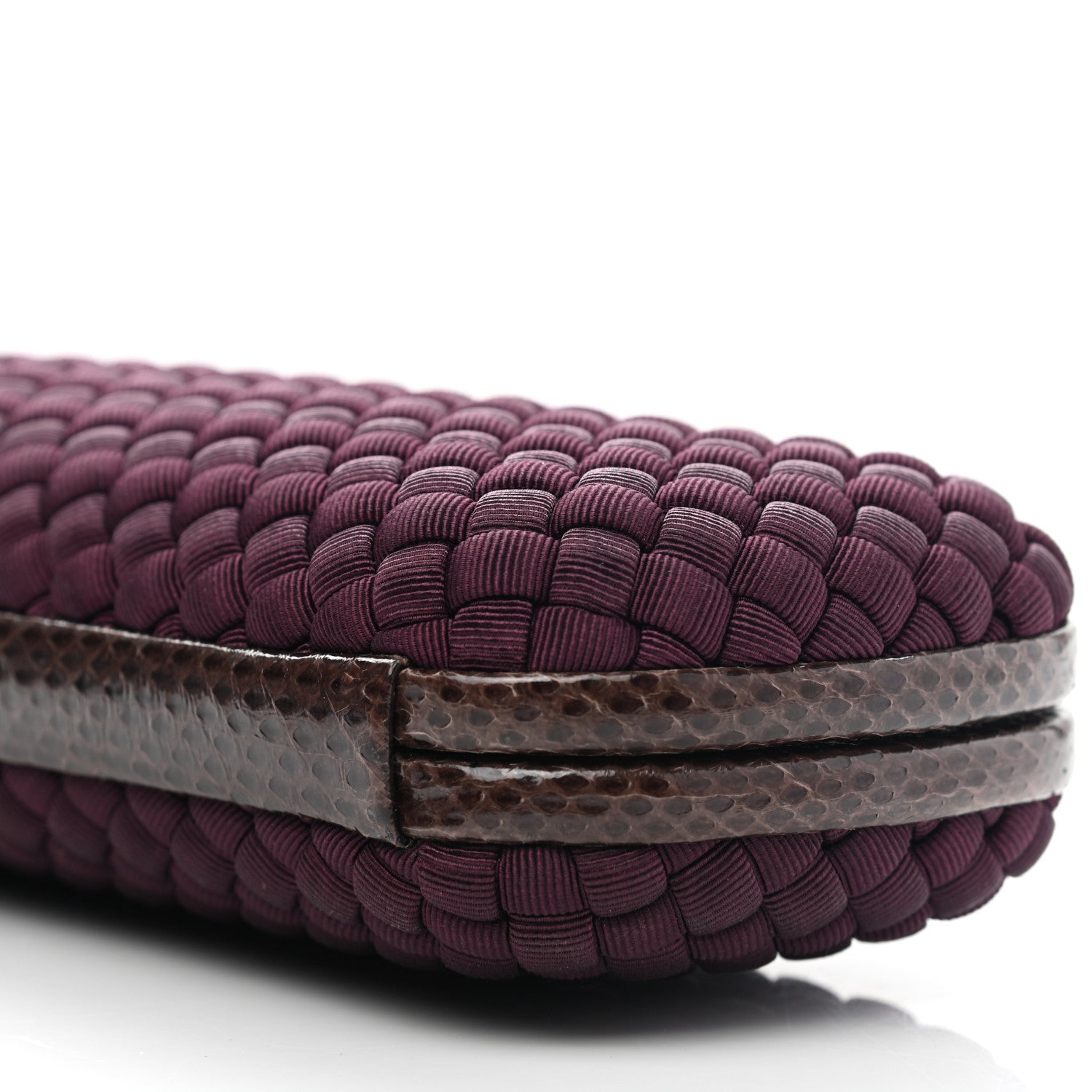 Bottega Veneta Intreccio Impero Ayers Stretch Knot Clutch Burgundy 8 of 8