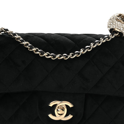 Chanel Velvet Quilted Mini Rectangular Pearl Crush Flap Black 8 of 13