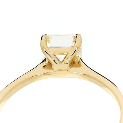 Parker & West by FASHIONPHILE 18K Yellow Gold Diamond 1.03ct Square Emerald Cut Engagement Ring  52 6 8 of 9