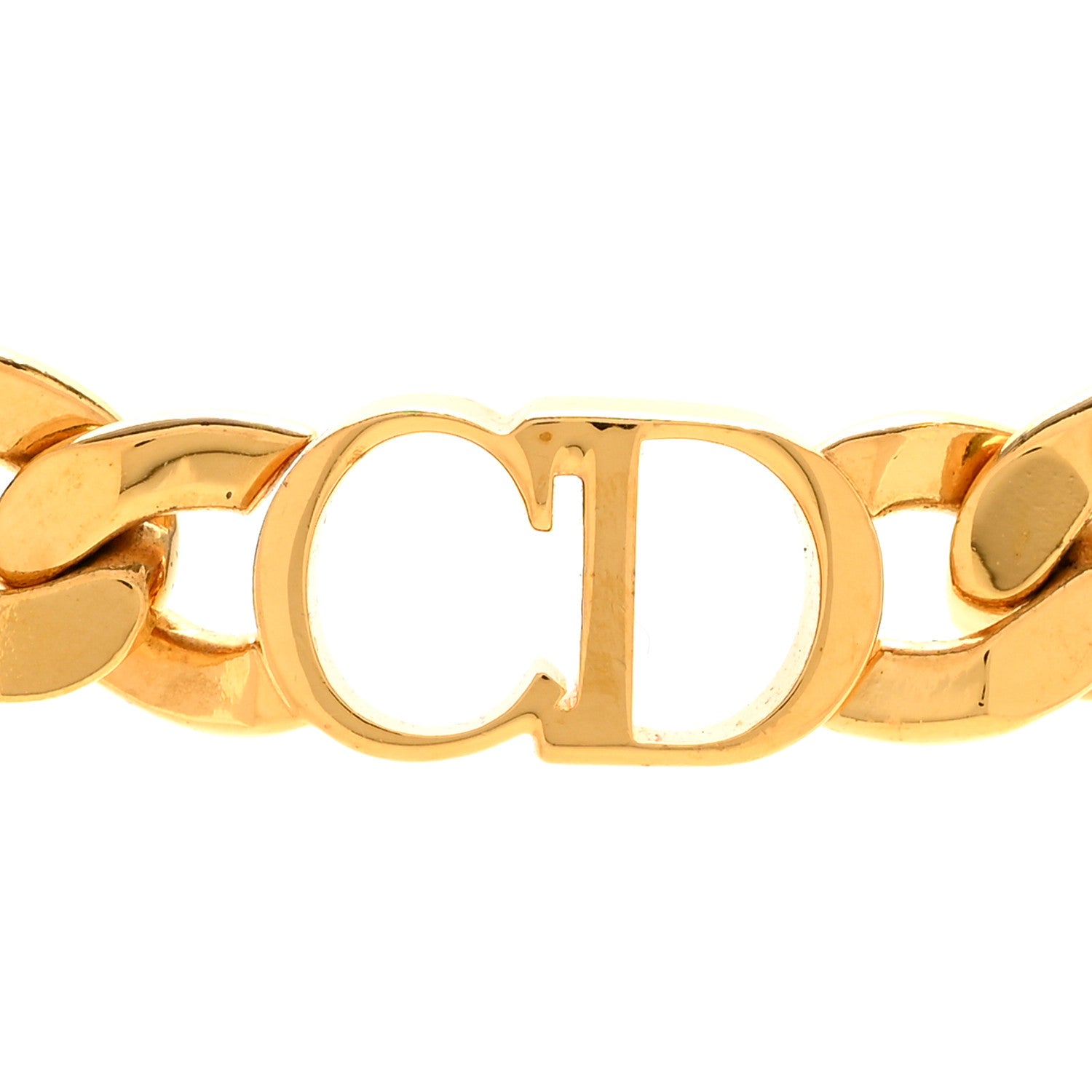 Christian Dior Metal Danseuse Etoile Chain Choker Necklace Gold 4 of 5