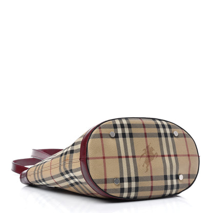 Burberry Haymarket Check Shoulder Bag Red 5 of 36