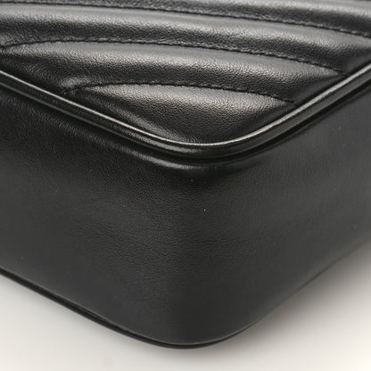 Saint Laurent Calfskin Matelasse Monogram Monochrome Lou Camera Bag Black 8 of 8