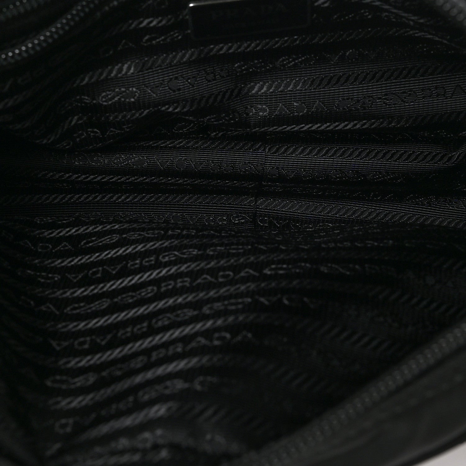 Prada Re-Nylon Vela Saffiano Pocket Double Zip Shoulder Bag Black 5 of 8