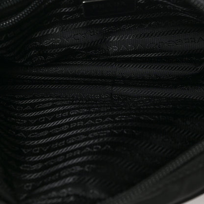 Prada Re-Nylon Vela Saffiano Pocket Double Zip Shoulder Bag Black 5 of 8