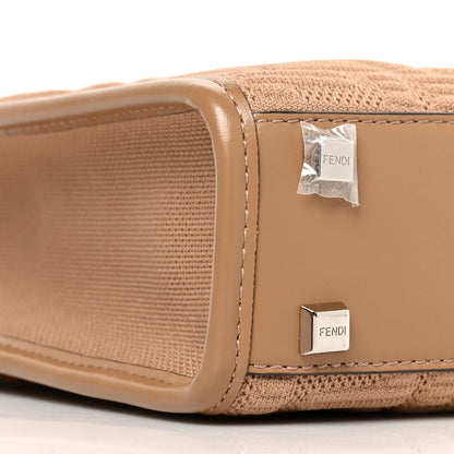 Fendi Technical Fabric Vitello Ceylon Plexiglass FF Mini Fendi Sunshine Shopper Tote Sand 8 of 9