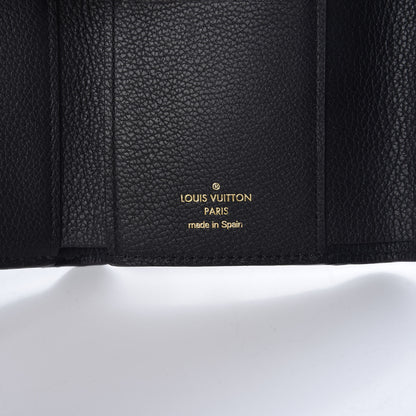Louis Vuitton Grained Calfskin Monogram Double V Compact Wallet Black 6 of 7