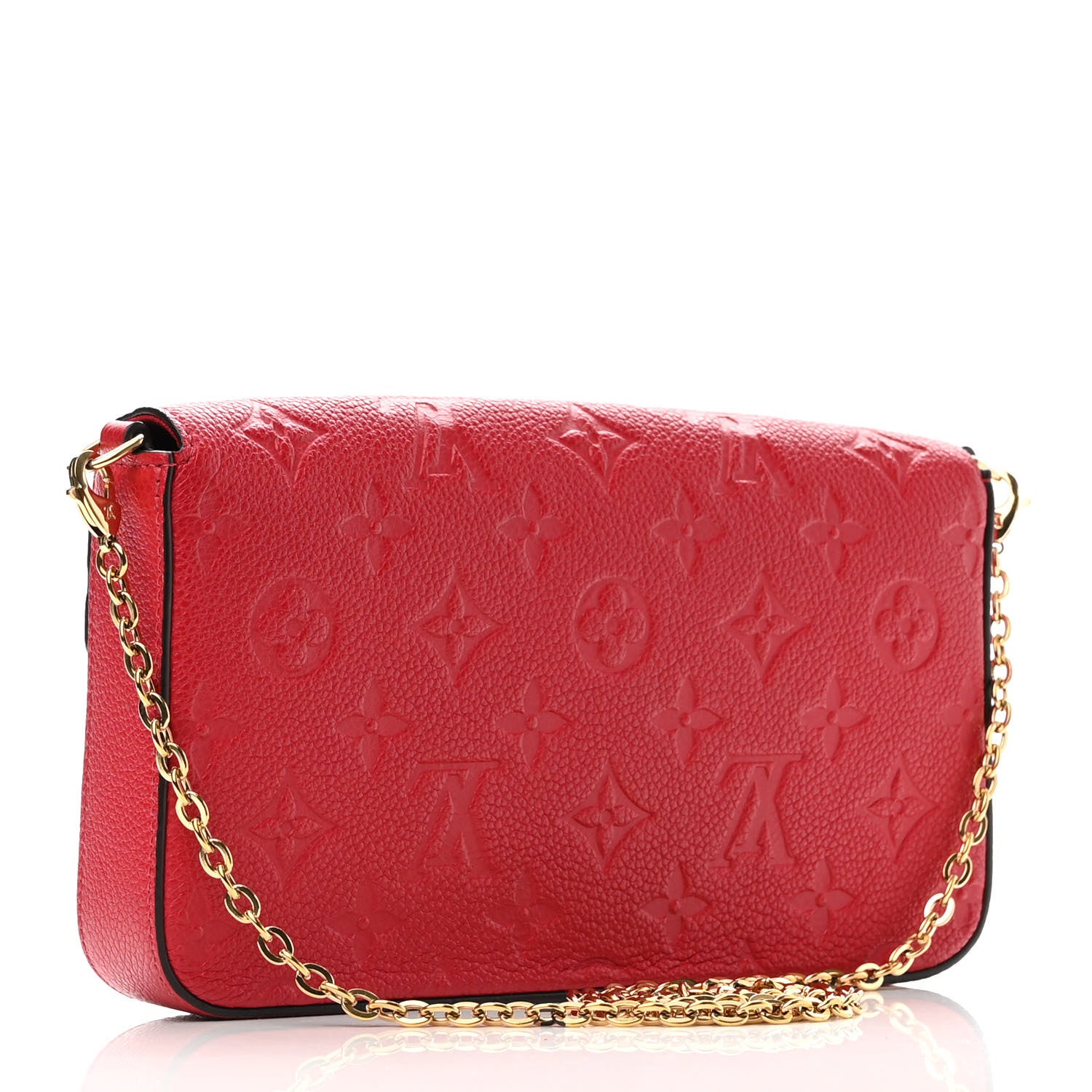 Louis Vuitton Empreinte Pochette Felicie Chain Wallet Scarlet 3 of 12
