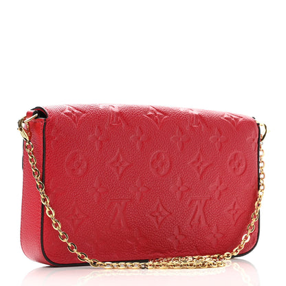Louis Vuitton Empreinte Pochette Felicie Chain Wallet Scarlet 3 of 12