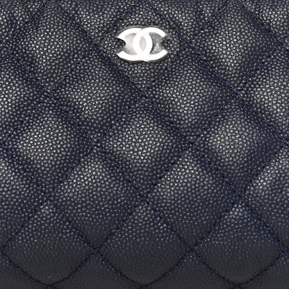 Chanel Caviar Quilted Cosmetic Case Navy 8 of 10