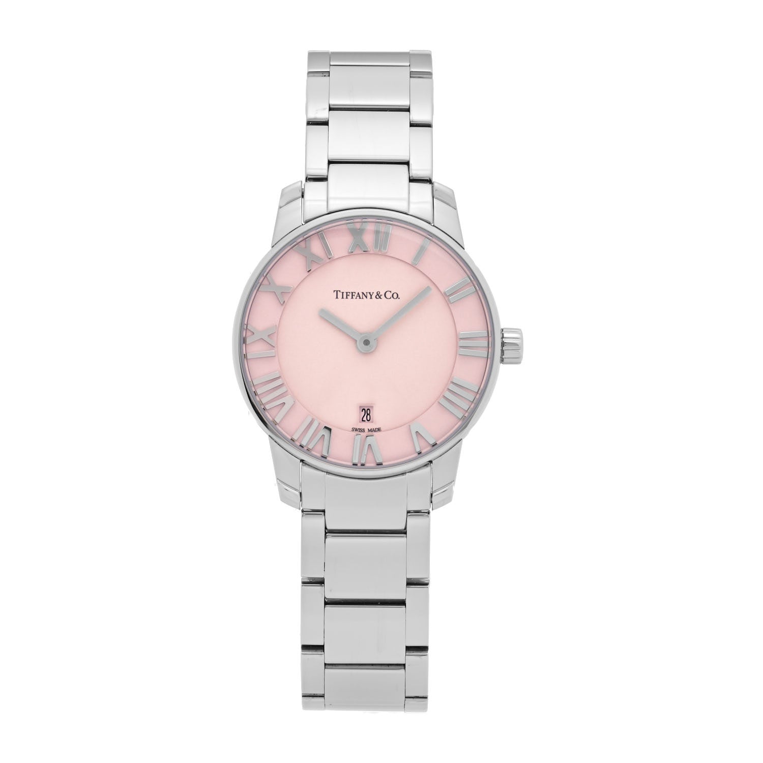 Tiffany Stainless Steel 29mm Atlas 2-Hand Quartz Watch Pink