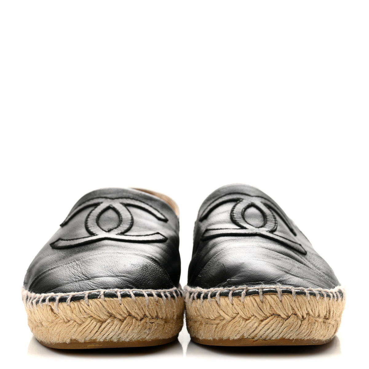 Lambskin CC Espadrilles 36 Black