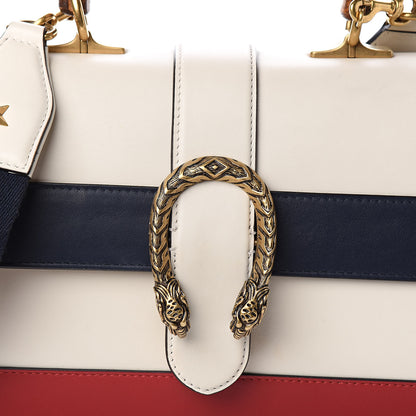 Gucci Calfskin Bamboo Web Medium Dionysus Top Handle Bag White Blue Hibiscus Red 10 of 12