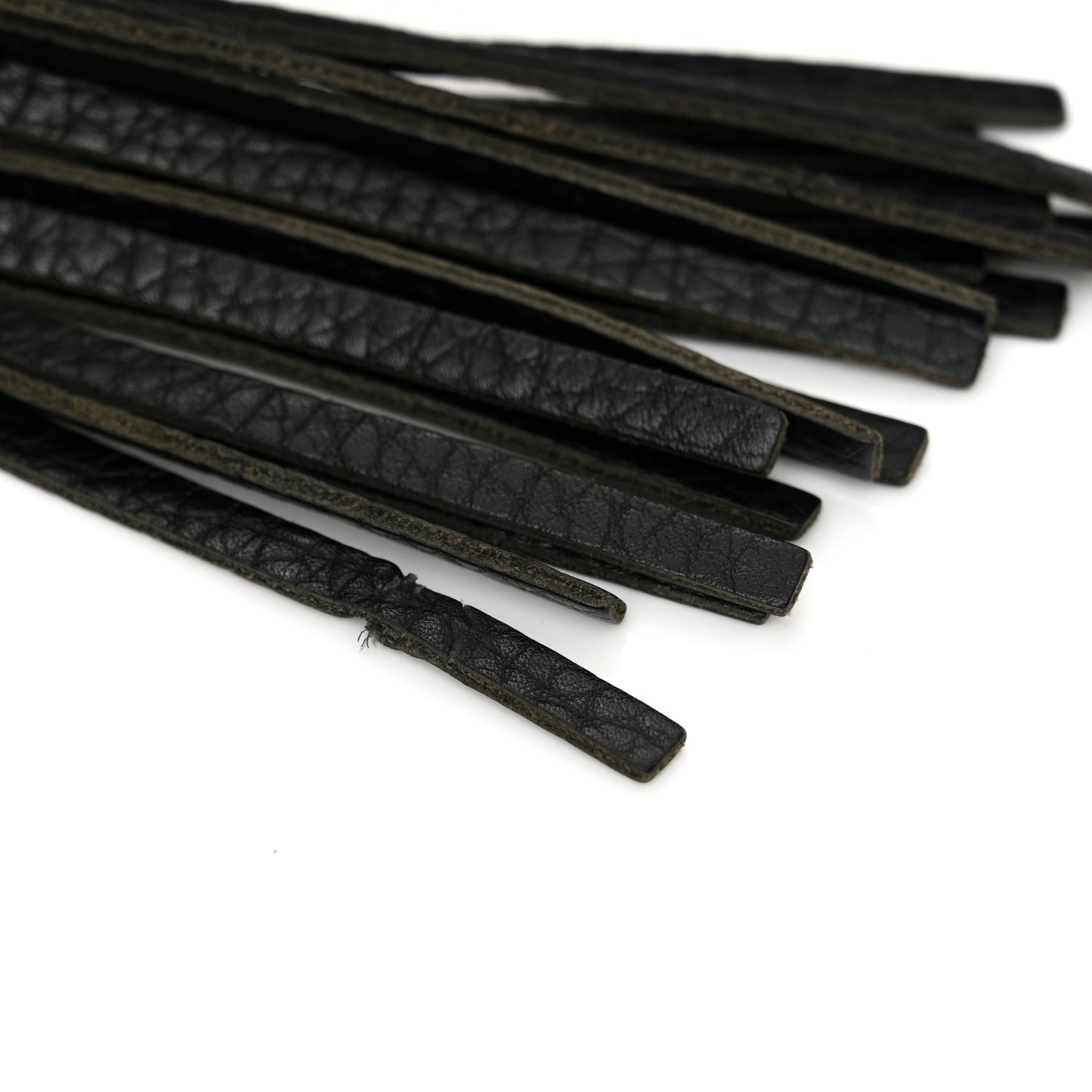 Grained Calfskin Tassel Shoulder Bag Black