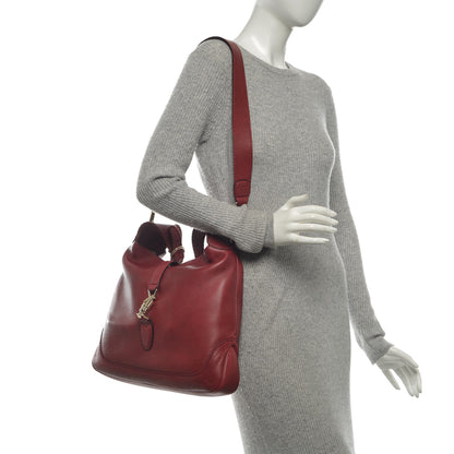 Gucci Pebbled Calfskin Medium New Jackie Shoulder Bag Raspberry Candy 2 of 7