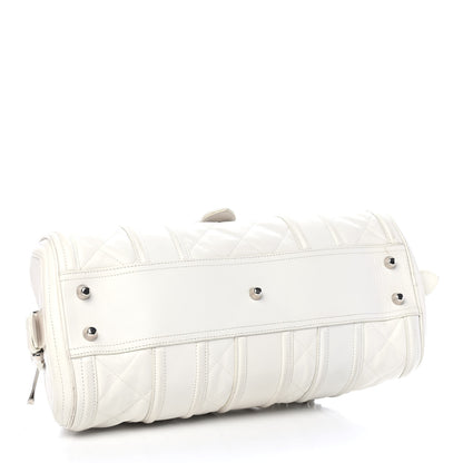 Burberry Calfskin Quilted Manor Satchel White 4 of 8