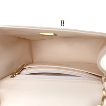 Chanel Lambskin Resin Crystal Square Quilted Monacoco Mini Square Flap White 5 of 12