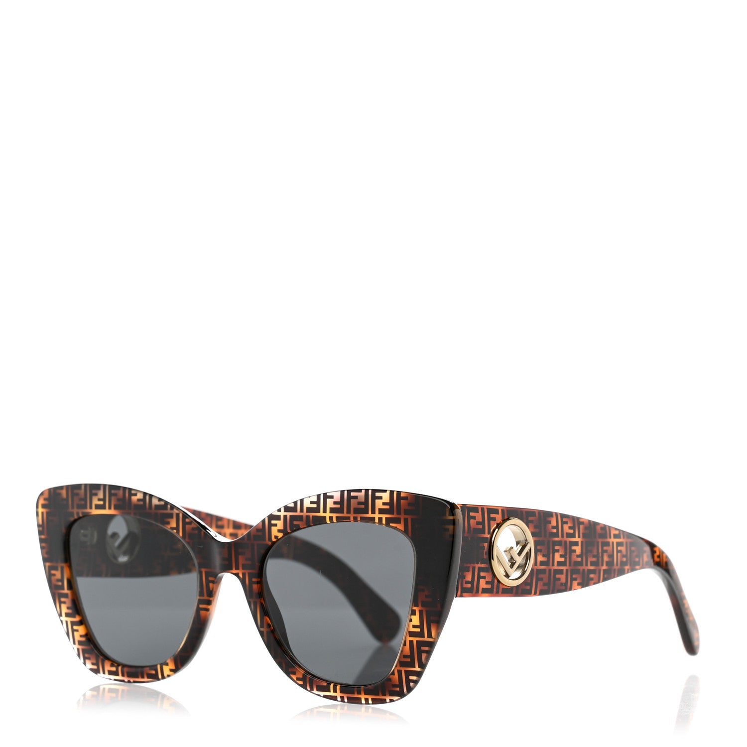 Fendi Acetate F is Fendi FF 51mm Cat Eye Sunglasses 0327/S Tortoise Camouflage 1 of 8