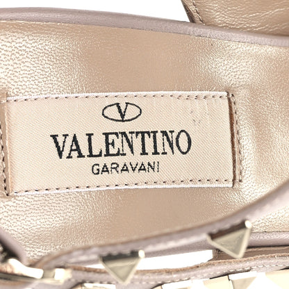 Valentino Garavani Patent Nappa Rockstud Ankle Strap 100mm Pumps 37.5 Poudre 8 of 10