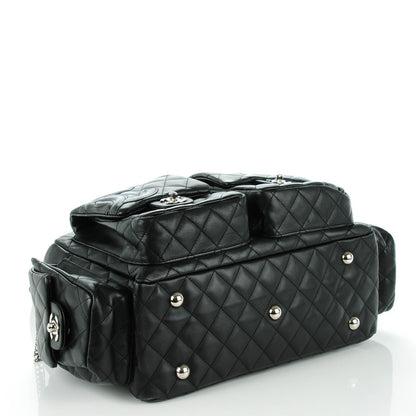 Chanel Calfskin Quilted Large Cambon Multipocket Reporter Black 4 of 7