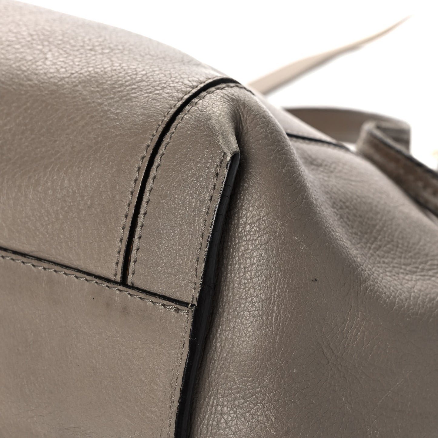 Smooth Calfskin Small Milo Shopping Tote Motty Grey