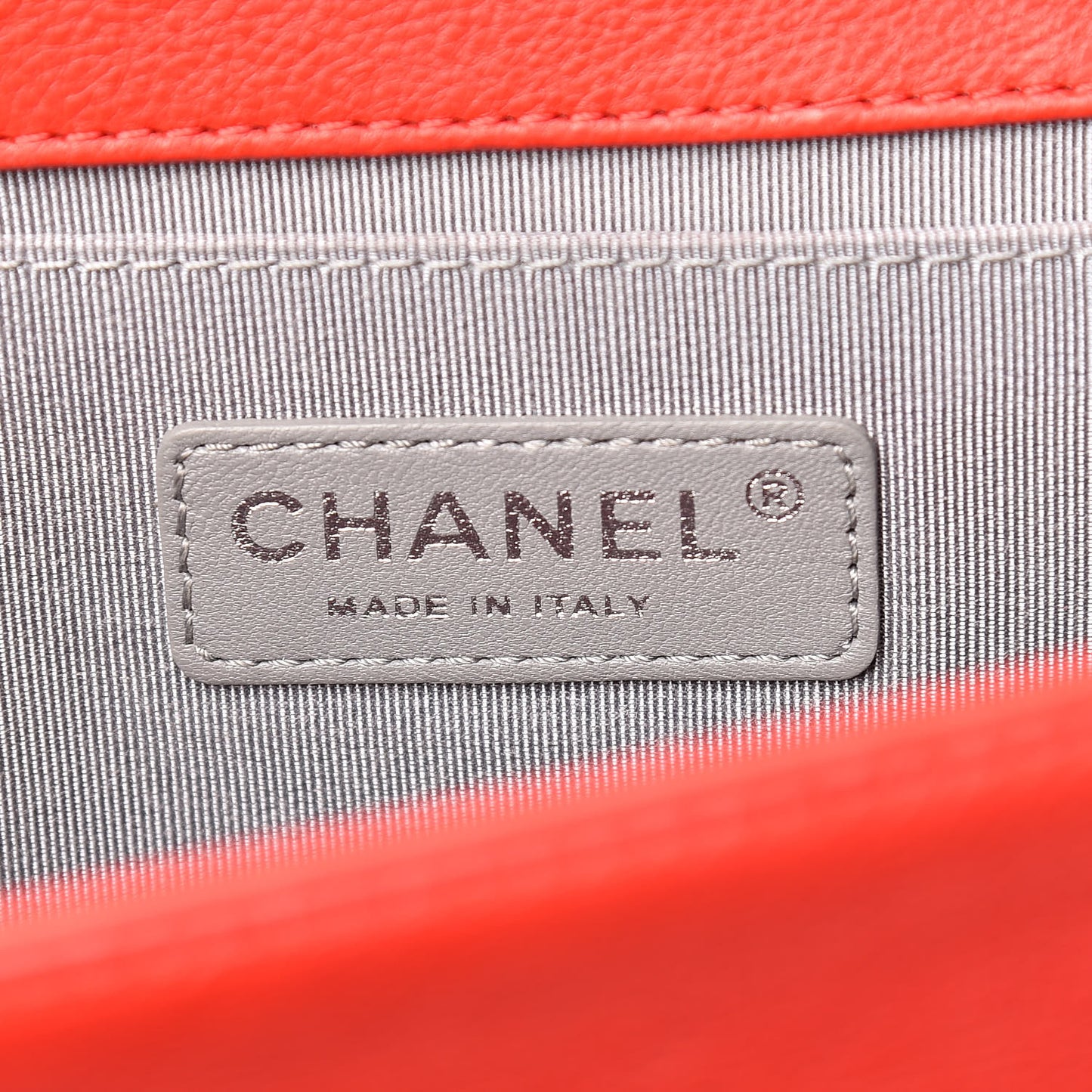 Calfskin Double Stitch Medium Boy Flap Red