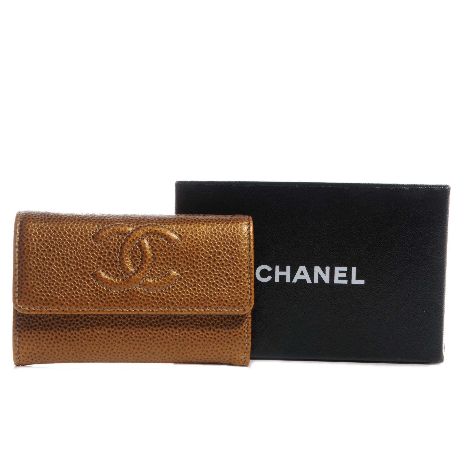 Chanel Caviar CC Card Holder Dark Gold 5 of 9