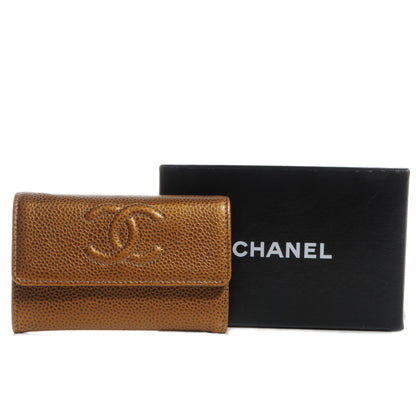 Chanel Caviar CC Card Holder Dark Gold 5 of 9