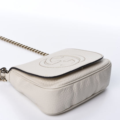 Gucci Pebbled Calfskin Small Soho Flap Crossbody Off White 3 of 9