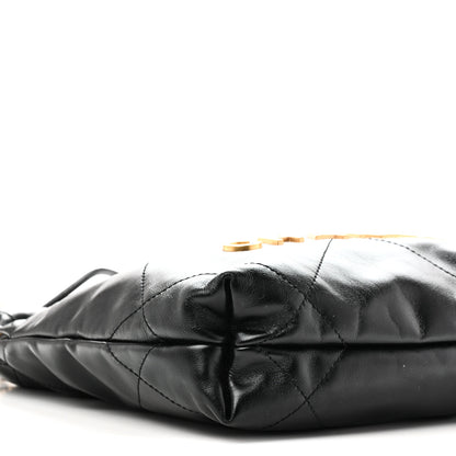 Chanel Shiny Calfskin Quilted Mini Chanel 22 Black 9 of 10