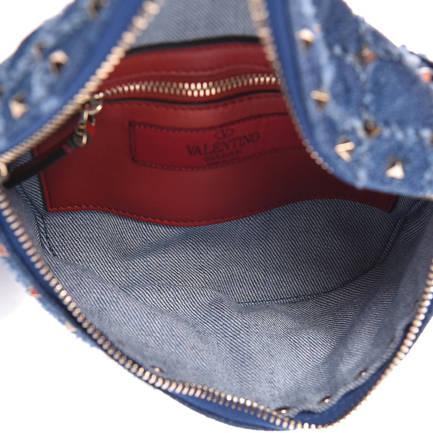 Valentino Garavani Denim Rockstud Spike Belt Bag 95 Denim 5 of 8