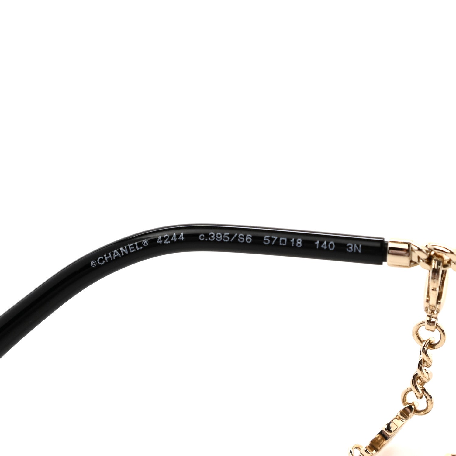 Chanel Chain Square Sunglasses 4244 Black 5 of 9