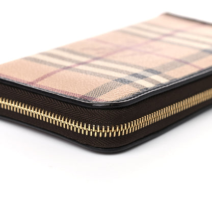 Burberry Haymarket Check Large Ziggy Zip Around Wallet Chocolate 11 of 18