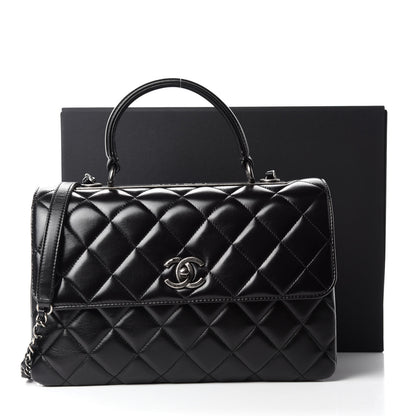 Chanel Lambskin Quilted Medium Trendy CC Flap Dual Handle Bag Black 11 of 11