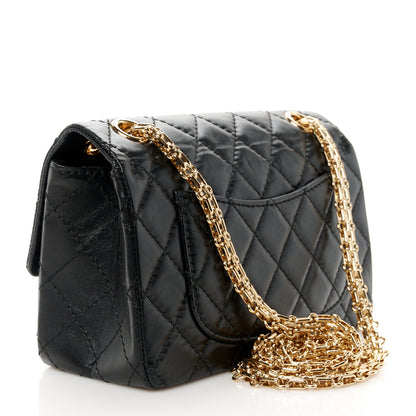 Chanel Aged Calfskin Quilted 2.55 Reissue Mini Flap  Black 3 of 10