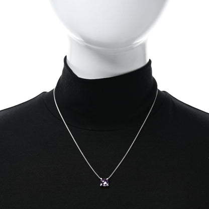 David Yurman Sterling Silver Diamond Amethyst 9mm Petite Chatelaine Pendant Necklace 2 of 6