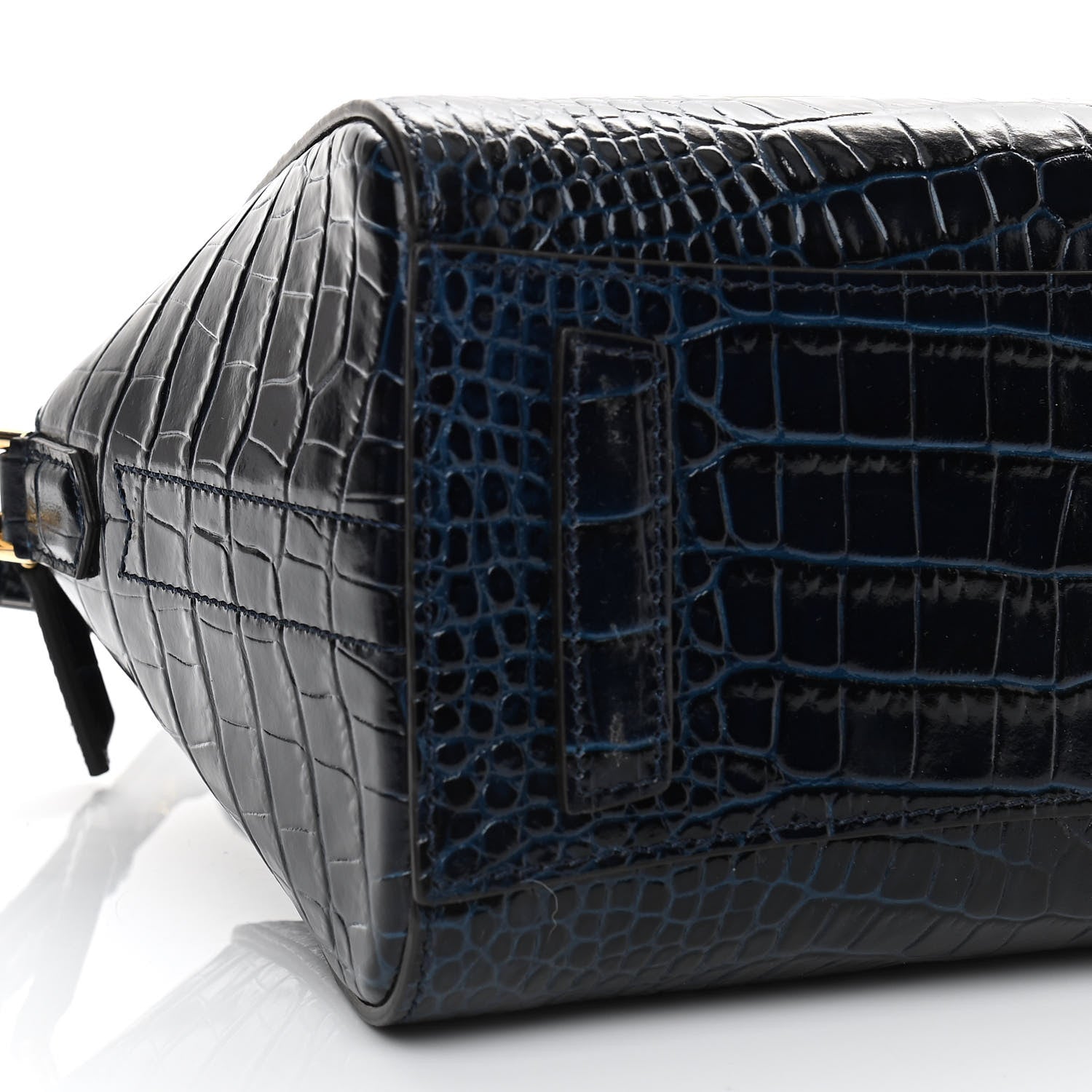 Givenchy Calfskin Crocodile Embossed Mini Antigona Navy 9 of 10