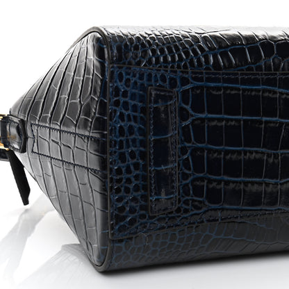 Givenchy Calfskin Crocodile Embossed Mini Antigona Navy 9 of 10