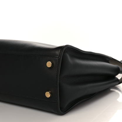 Fendi Vitello Tahiti Burro Large Peekaboo Iconic Essentially Satchel Black Corda 9 of 10