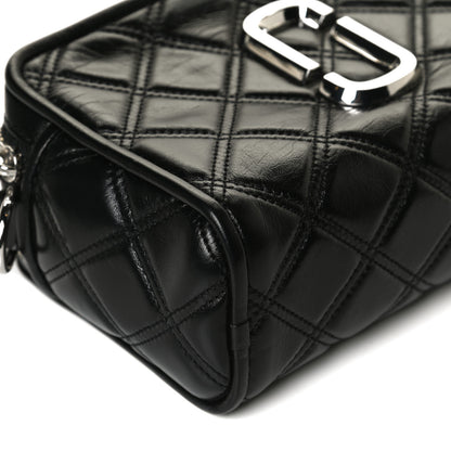 Marc Jacobs Natural Grain Calfskin Quilted The Softshot 21 Bag Black 12 of 14