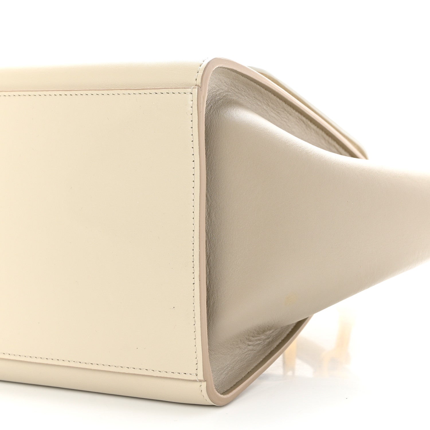 Celine Bullhide Calfskin Small Tri-Color Trapeze White 8 of 9