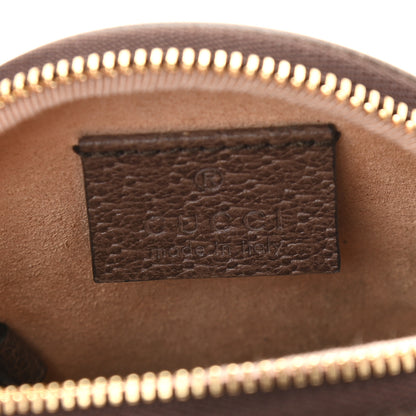 Gucci GG Supreme Monogram Web Ophidia Round Coin Purse Beige New Acero 6 of 10