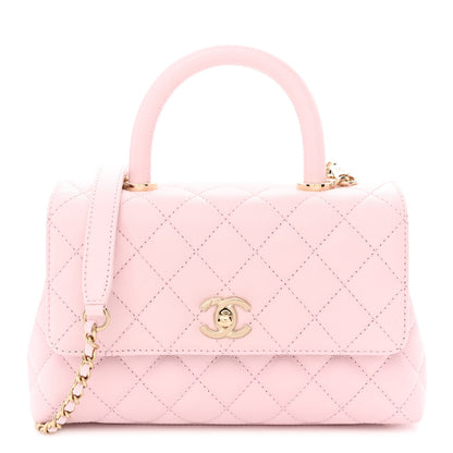 Chanel Caviar Quilted Mini Coco Handle Flap Light Pink 1 of 11