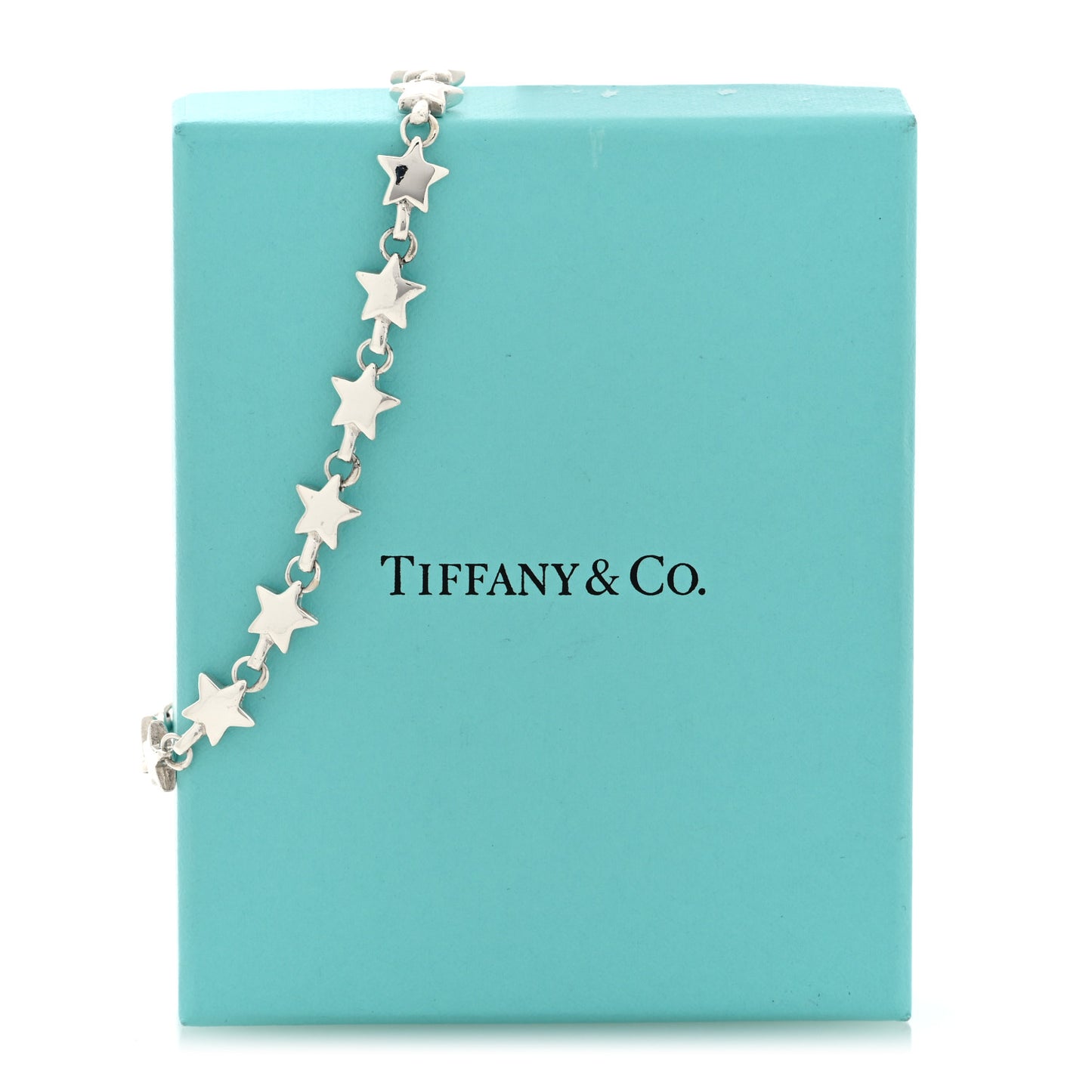 Sterling Silver Chain of Stars Bracelet