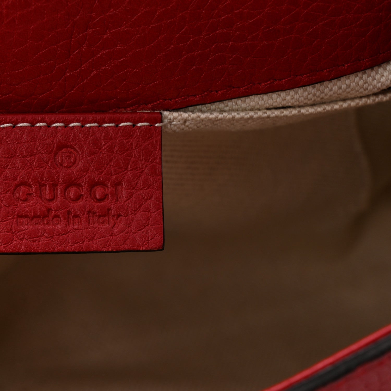 Gucci Cellarius Calfskin Mini GG Marmont Top Handle Bag Vulcanic Red 6 of 10
