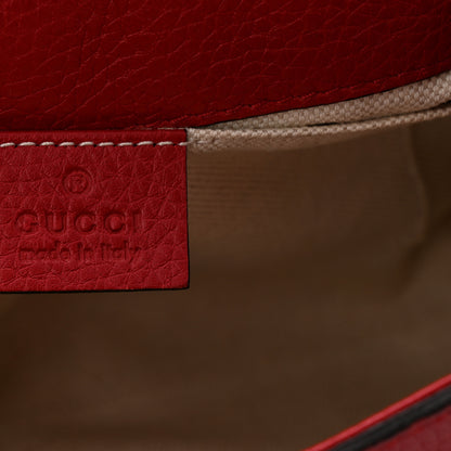 Gucci Cellarius Calfskin Mini GG Marmont Top Handle Bag Vulcanic Red 6 of 10