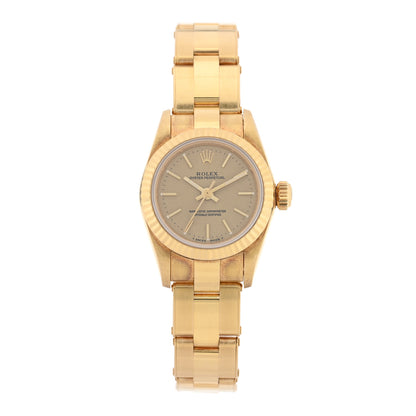 Rolex 18K Yellow Gold 26mm Oyster Perpetual Rivet Watch Champagne 67198 1 of 5