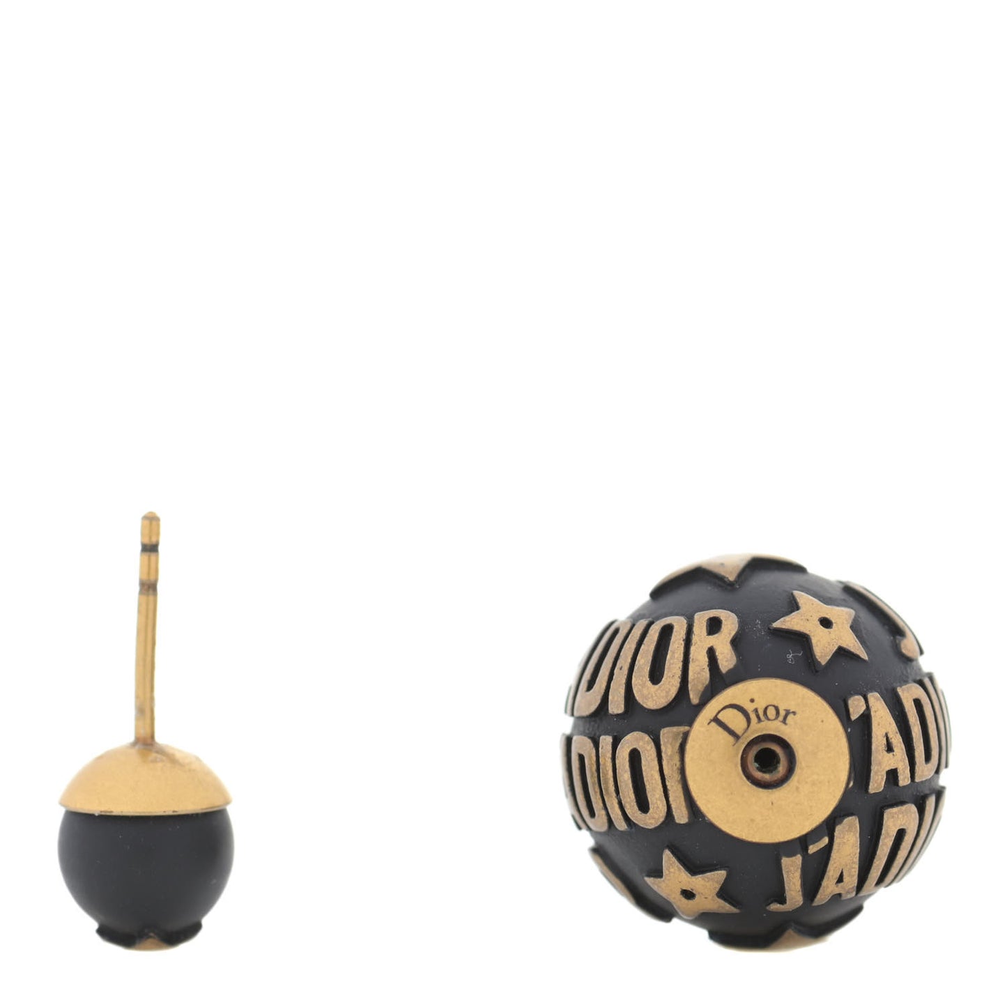 Metal J'Adior Mise En Dior Tribal Earrings Black