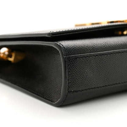 Saint Laurent Grain De Poudre Small Classic Monogram Kate Tassel Satchel Black 9 of 13