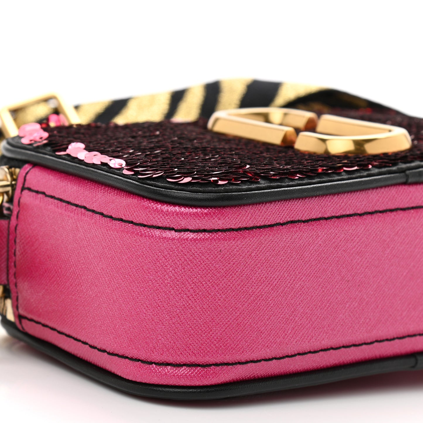 Calfskin Sequin Snapshot Camera Bag