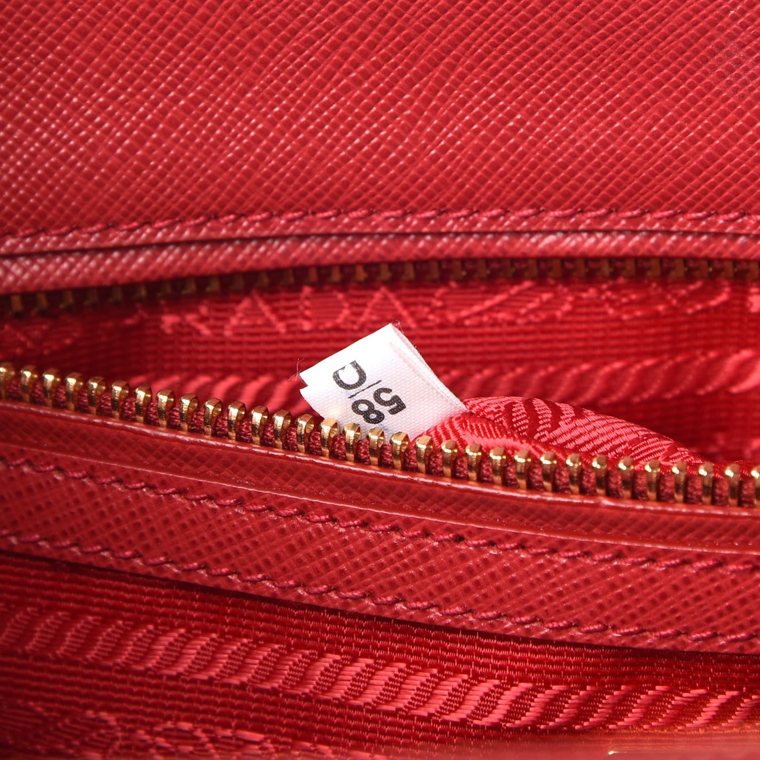 Prada Saffiano Small Galleria Double Zip Tote Fuoco 9 of 13